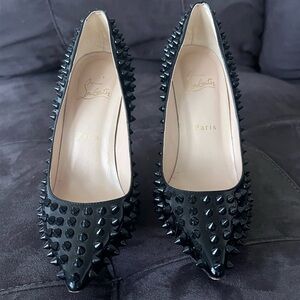 Christian Louboutin Black Spiked Heels